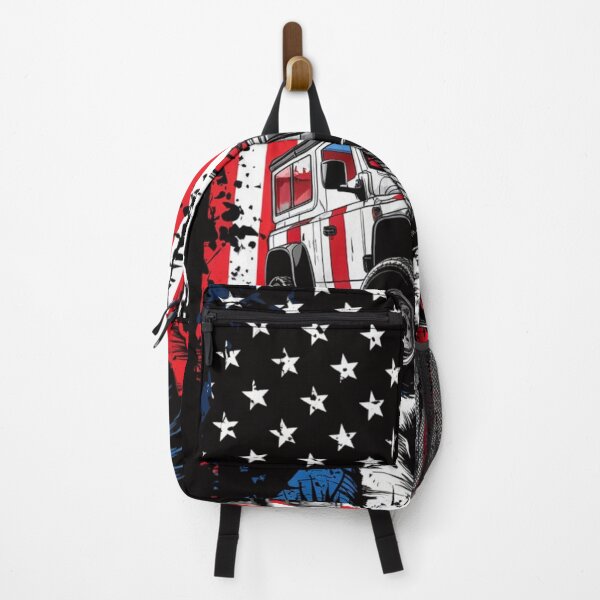 Item preview, Patriotic Off-Road Adventure - American Flag Inspired T-Shirt designed and sold by HOMEDESIGNPRINT.