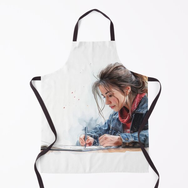 Item preview, Young Artist Sketching at Corner Table | Original Artwork | Sketchpad Illustration designed and sold by Mr-whiteBG.