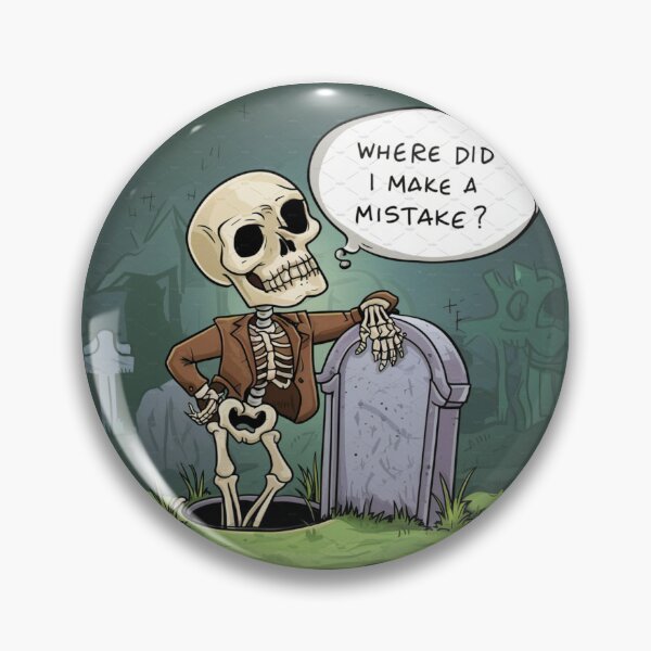 Item preview, thinking skeleton- where dıd ı make a mıstake? designed and sold by catcraftss.