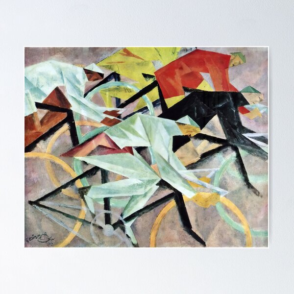 Item preview, Lyonel Feininger - cyclists 1912 designed and sold by AnnVerboogen.