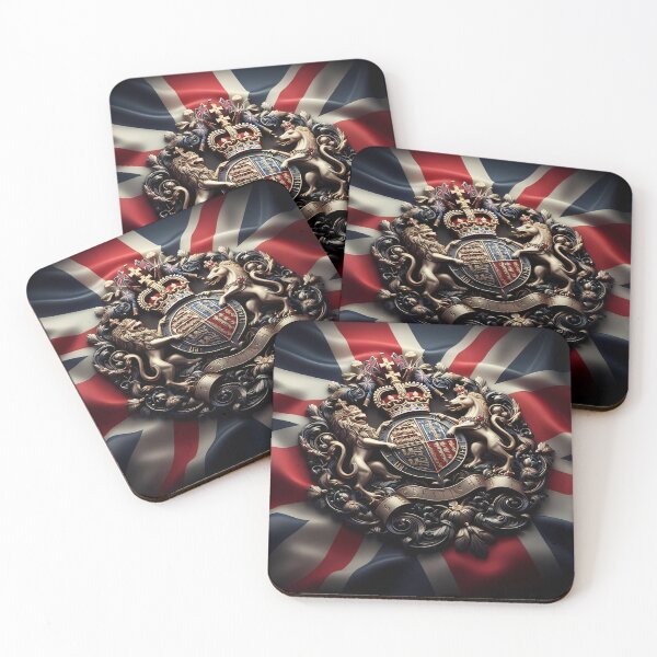 Item preview, British flag with coat of arms designed and sold by Sascha-Heiko.