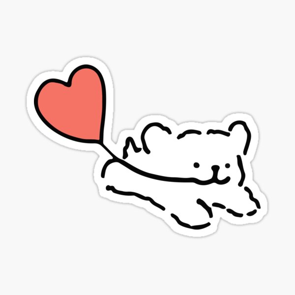 Item preview, Heart balloon - Korean line puppy  designed and sold by Kappadog.