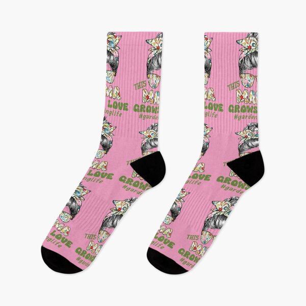 Item preview, MESSY BUN FLORAL THIS MAMA GROWS LOVE #GARDENINGLIFE designed and sold by FlutteringWings.