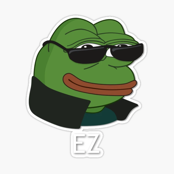 EZ Twitch Emote Design Pepe the Frog with shades