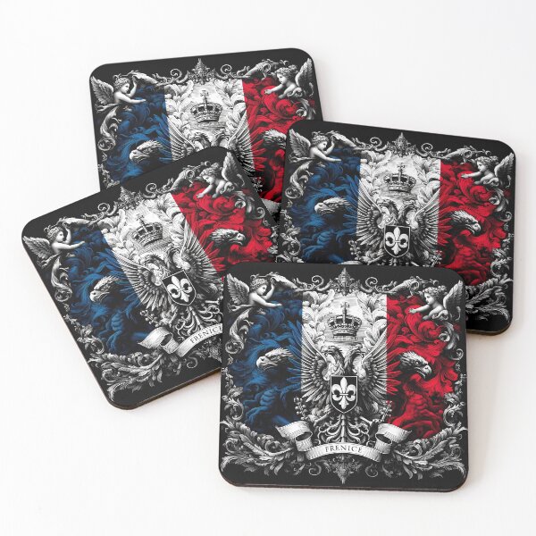 Item preview, French flag with coat of arms designed and sold by Sascha-Heiko.