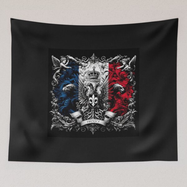 Item preview, French flag with coat of arms designed and sold by Sascha-Heiko.