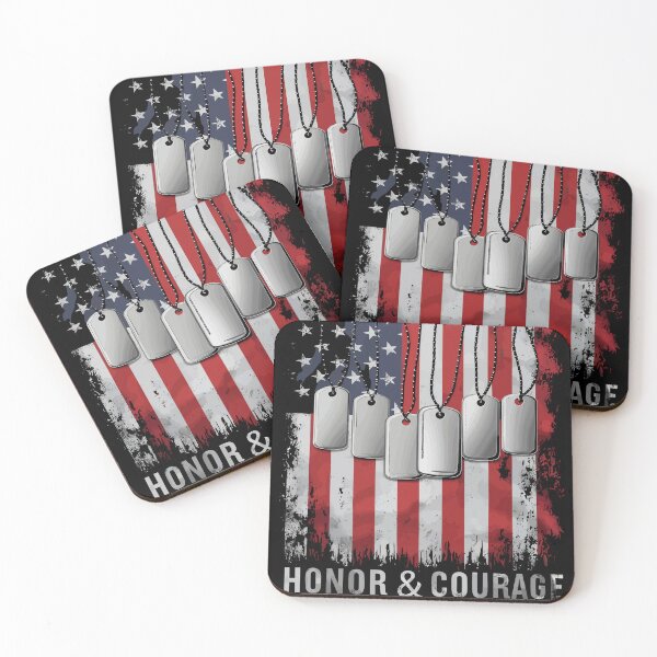 Item preview, Honor & Courage Armed Forces Day Memorial Day Veterans Day USA designed and sold by Quirky Shirts.