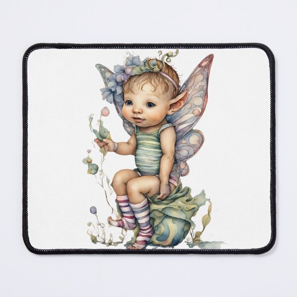 Item preview, Baby Fairy Toddler Enchanting Watercolor Graphic of Mystic World designed and sold by dcohea.