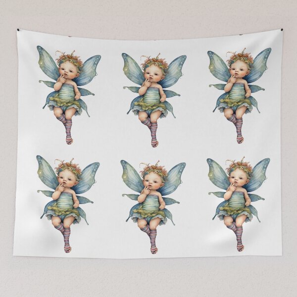 Item preview, Baby Fairy Toddler Enchanting Watercolor Graphic of Mystic World  designed and sold by dcohea.