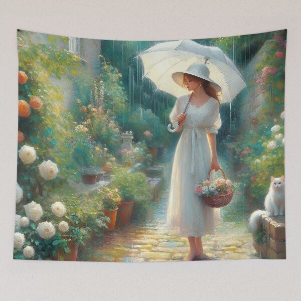 Item preview, The image of the "Girl in the Rain" is a well-known theme in fine art designed and sold by aleksandr13.