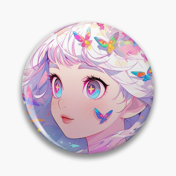 Item preview, Vibrant Pastel Fantasy Butterfly Anime Girl designed and sold by bubblegoth.