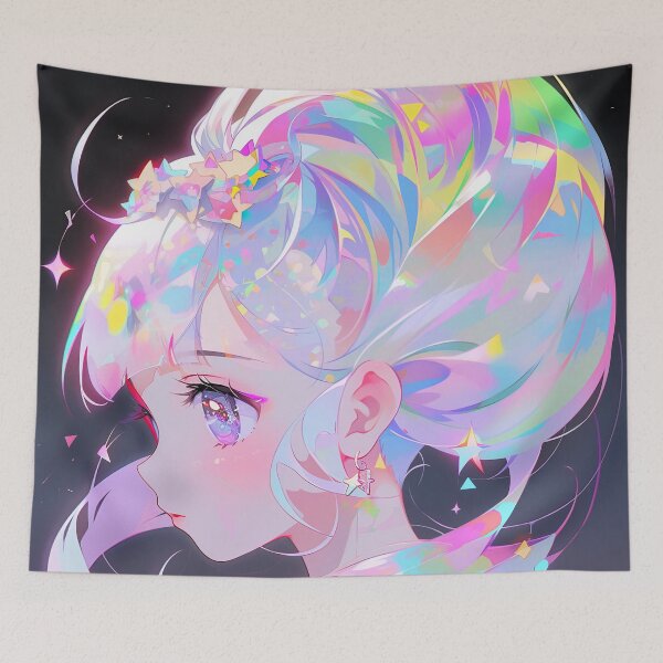 Item preview, Pastel Star Sparkle Fantasy Anime Girl designed and sold by bubblegoth.