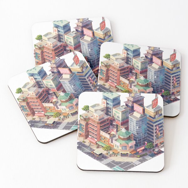 Item preview, Modern Romance: Isometric Japan Illustration designed and sold by Eshwarx.