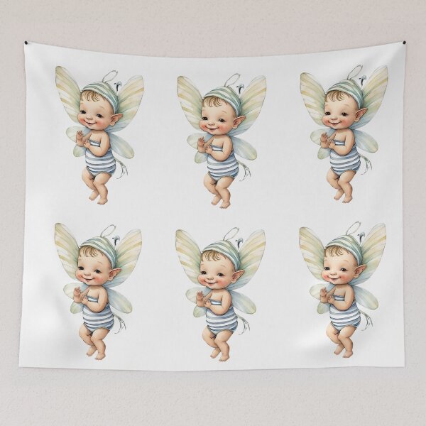 Item preview, Baby Fairy Toddler Enchanting Watercolor Graphic of Mystic World  designed and sold by dcohea.