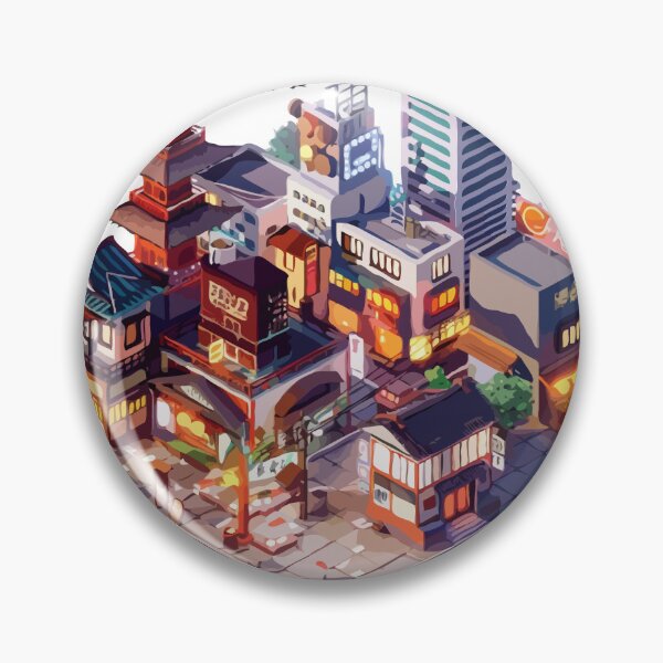 Item preview, Timeless Japan: Isometric Fusion Illustration designed and sold by Eshwarx.