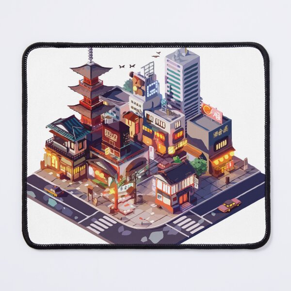 Item preview, Timeless Japan: Isometric Fusion Illustration designed and sold by Eshwarx.