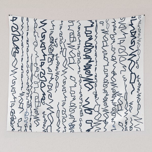 Item preview, Abstract writing Black and White designed and sold by NAERENA.