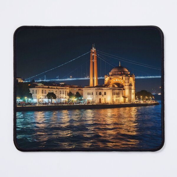 Item preview, Beautiful night scene of Bosphorus Istanbul designed and sold by Imagetore.