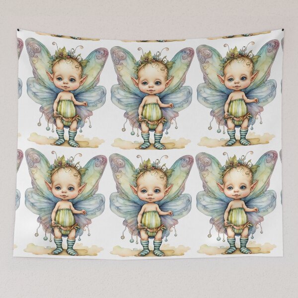 Item preview, Baby Fairy Toddler Enchanting Watercolor Graphic of Mystic World  designed and sold by dcohea.
