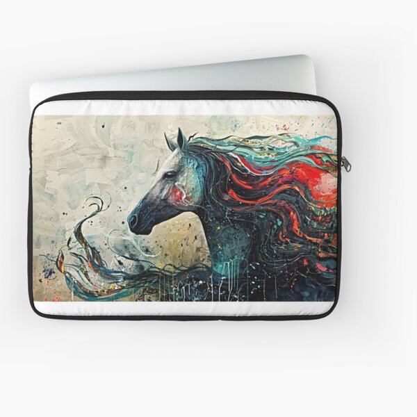 Aperçu de l'œuvre Cheval noir et rouge créée et vendue par RumpledFoxes.