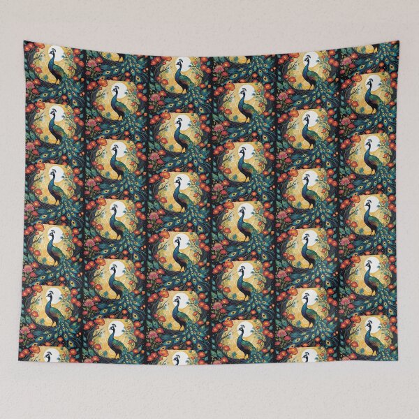 Item preview, Peacock, sun and flowers. designed and sold by Elena Dunaeva.