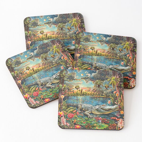 Item preview, Alligator Pond Scene designed and sold by RumpledFoxes.