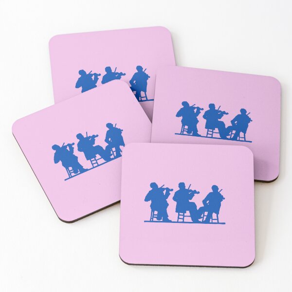 Item preview, Blue Musicians Playing Violins designed and sold by BrightrDayMusicArt.