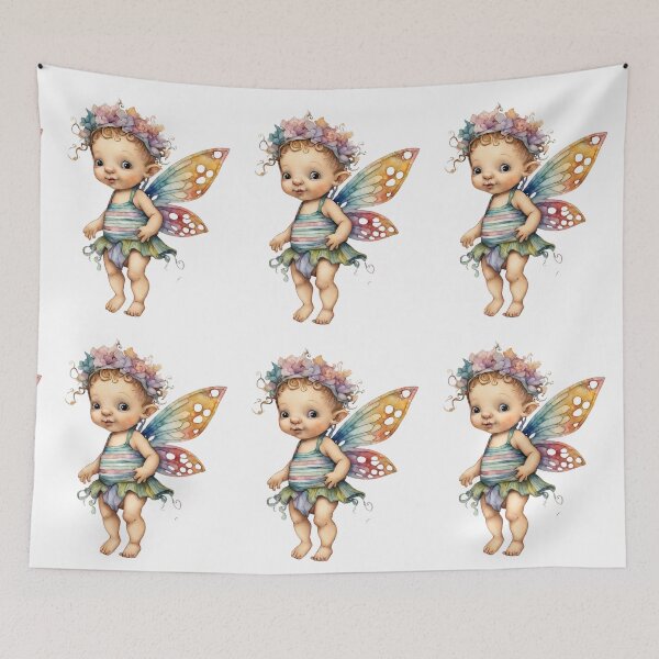 Item preview, Baby Fairy Toddler Enchanting Watercolor Graphic of Mystic World  designed and sold by dcohea.