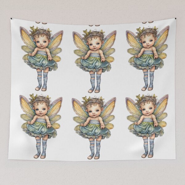 Item preview, Baby Fairy Toddler Enchanting Watercolor Graphic of Mystic World  designed and sold by dcohea.