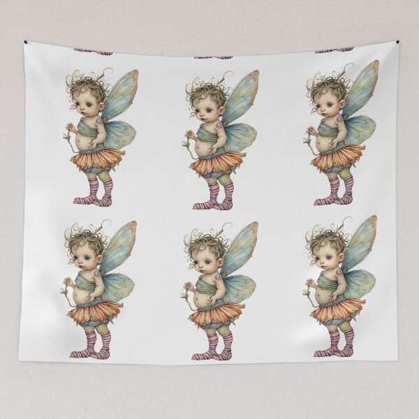 Item preview, Baby Fairy Toddler Enchanting Watercolor Graphic of Mystic World  designed and sold by dcohea.