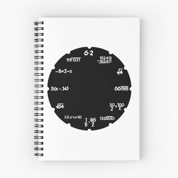Item preview, mathematical clock, mathematical symbols and equations 04 designed and sold by Numbers-Art.