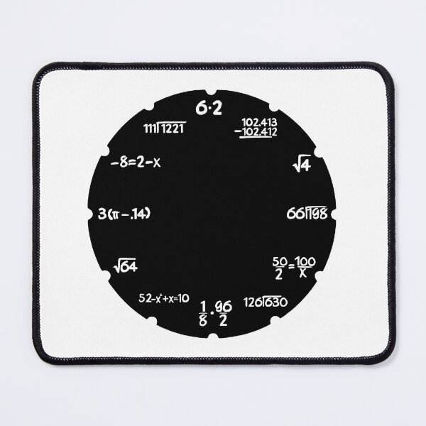 Item preview, mathematical clock, mathematical symbols and equations 04 designed and sold by Numbers-Art.