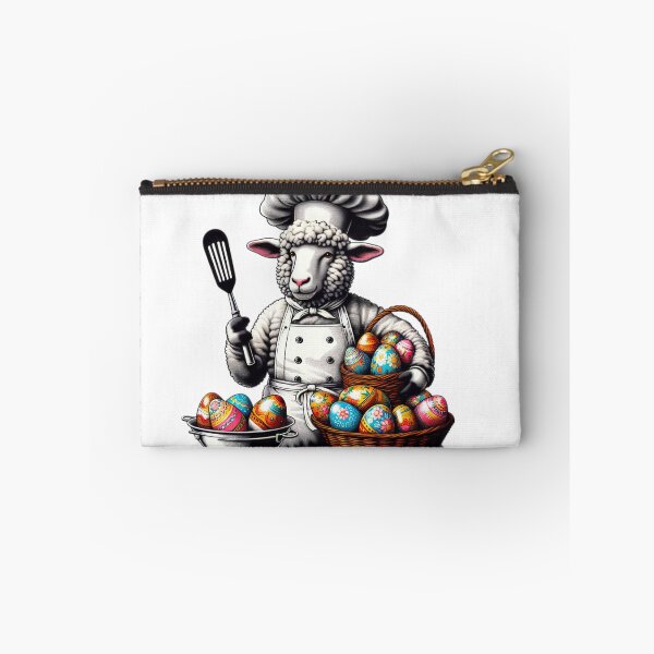 Item preview, sheep chef with easter basket of eggs Easter Funny animals  designed and sold by Expressions-Sel.
