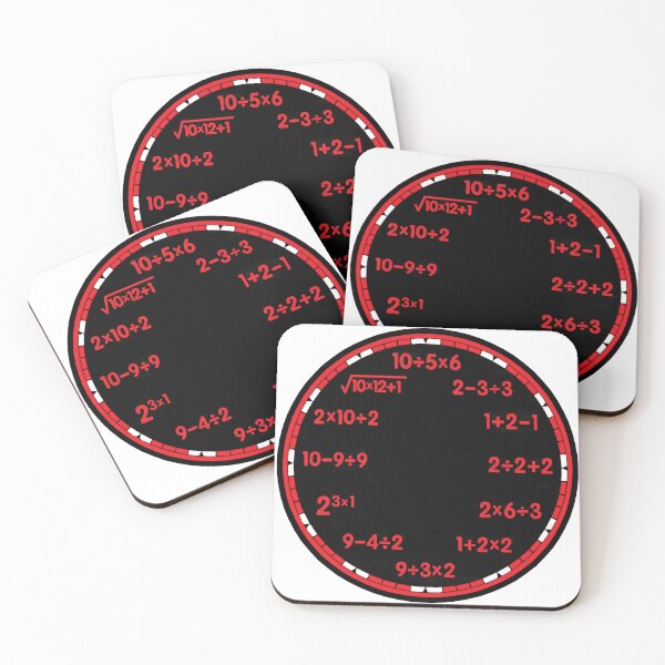 Item preview, mathematical clock, mathematical symbols and equations 05 designed and sold by Numbers-Art.