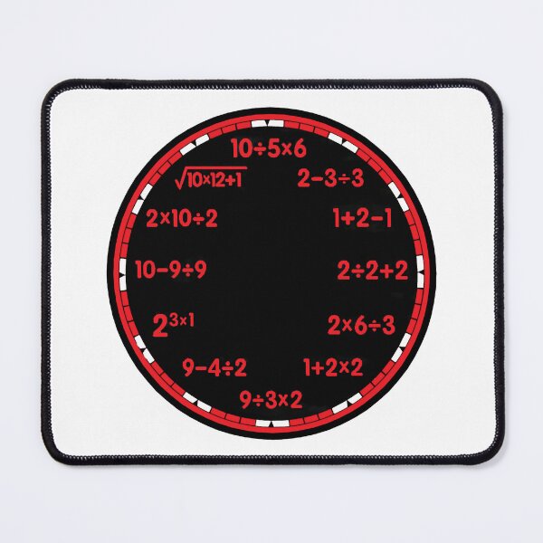 Item preview, mathematical clock, mathematical symbols and equations 05 designed and sold by Numbers-Art.