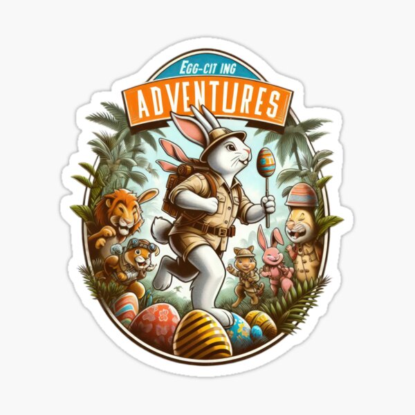 Item preview, rabbit easter adventure  Easter Funny animals  designed and sold by Expressions-Sel.
