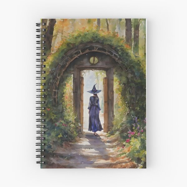 Item preview, The Secret Garden - Blue and Green Witchy Witches Portal Summer Pagan Fairytale Art designed and sold by Lyra The Lavender Witch.