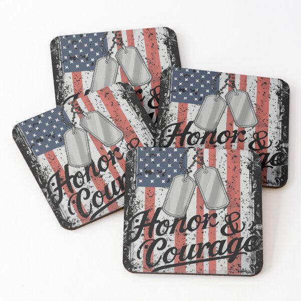 Item preview, Honor & Courage Armed Forces Day Memorial Day USA Veterans Day designed and sold by Quirky Shirts.