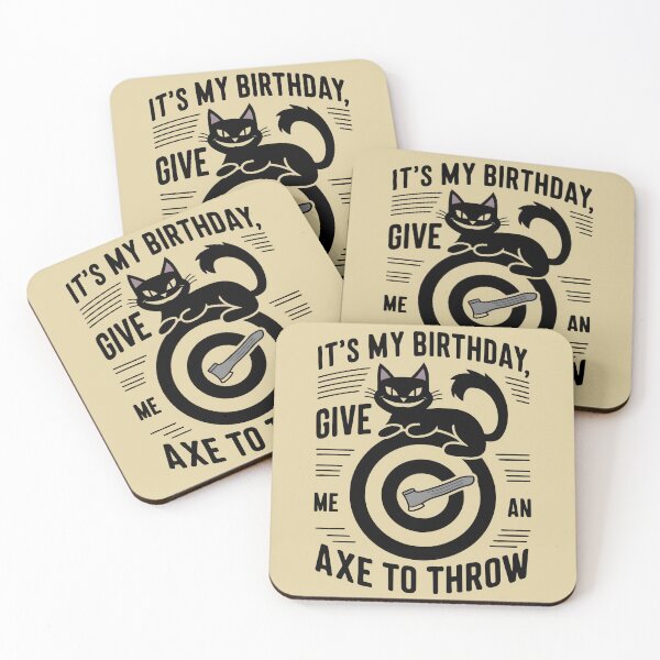 Item preview, It's My Birthday Funny Axe Throwing cat Lover Funny Axe Throwing Lover Famer Party designed and sold by bluel_evin.