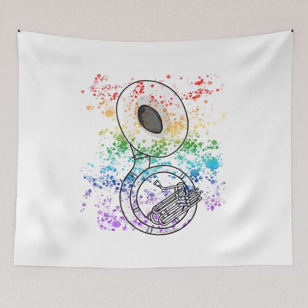 Item preview, Sousaphone Rainbow Colours Sousaphonist Brass Musician designed and sold by doodlerob.