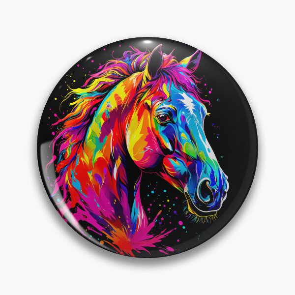 Item preview, Horse in Liquid Paint of Many Colors designed and sold by PixelCraftDSG.