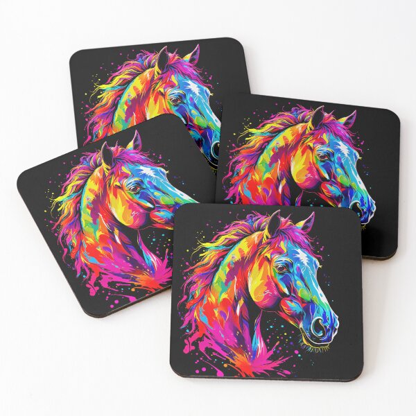 Item preview, Horse in Liquid Paint of Many Colors designed and sold by PixelCraftDSG.