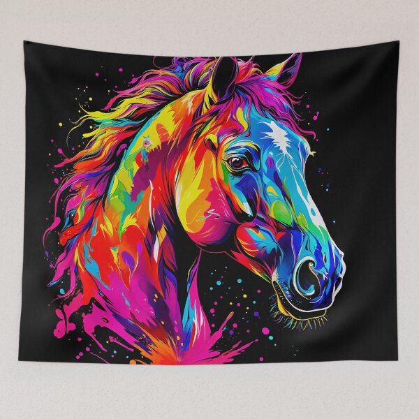 Item preview, Horse in Liquid Paint of Many Colors designed and sold by PixelCraftDSG.