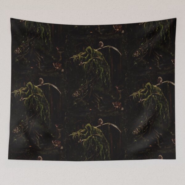 Item preview, Dark Fantasy Aesthetic Final Resting Place Gothic Forest Watercolor designed and sold by Monica Laipple.