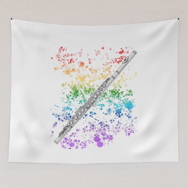 Item preview, Flute Rainbow Colours Flutist Woodwind Musician designed and sold by doodlerob.