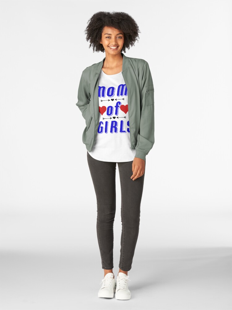 Alternate view of Mom of Girls Shirt Tees For Mothers Premium Scoop T-Shirt