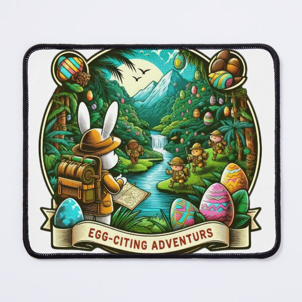 Item preview, rabbit mountaineer adventure Easter Funny animals designed and sold by Expressions-Sel.