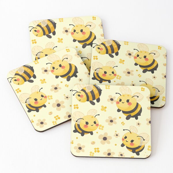 Item preview, Cute Bees and Flowers designed and sold by Monochrome-Dog.