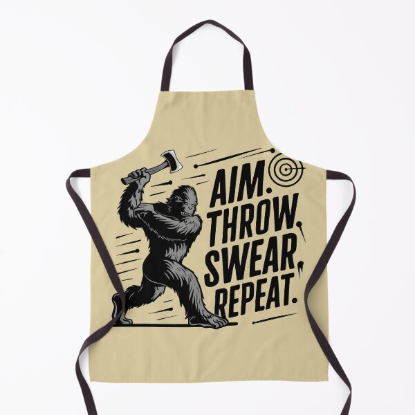 Item preview, Aim Throw Swear Repeat bigfoot Lover Funny Axe Throwing Lover Famer Party designed and sold by FurRealStudioCo.
