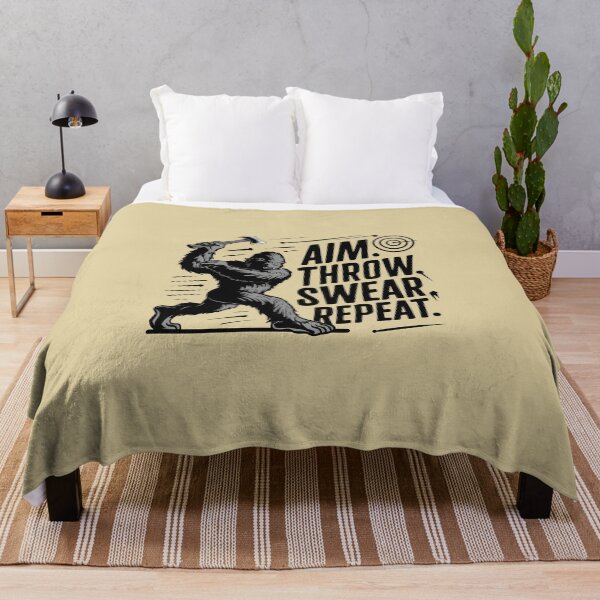 Item preview, Aim Throw Swear Repeat bigfoot Lover Funny Axe Throwing Lover Famer Party designed and sold by FurRealStudioCo.